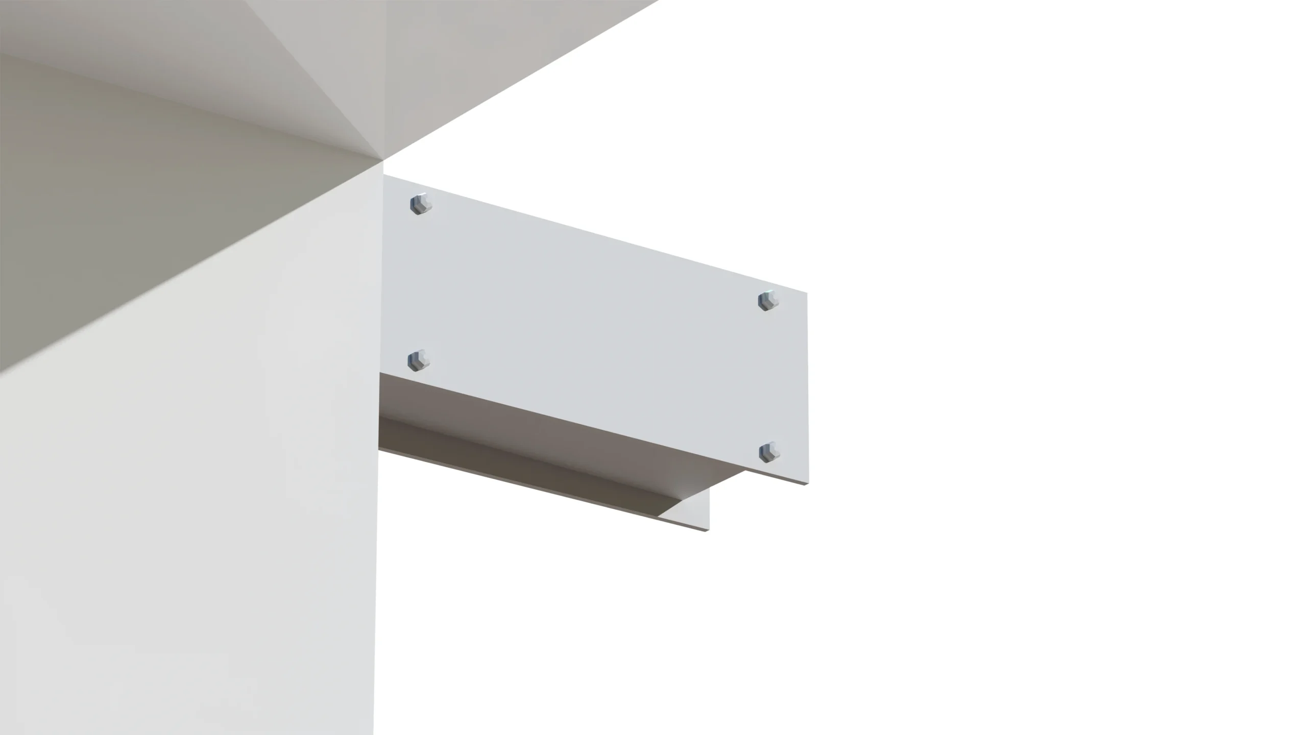 Blank logo design mockup – front angled view outdoor wall mounted signage | MockupShelf