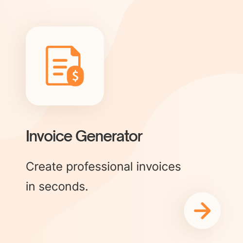 Free Invoice Generator tool preview - invoice form with line items, totals, and PDF download on MockupShelf