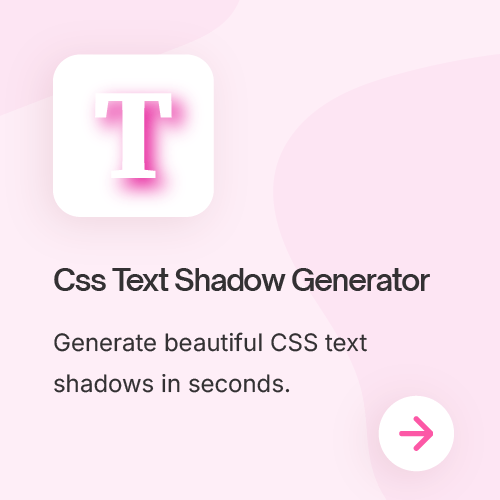 Css Text shadow Generator