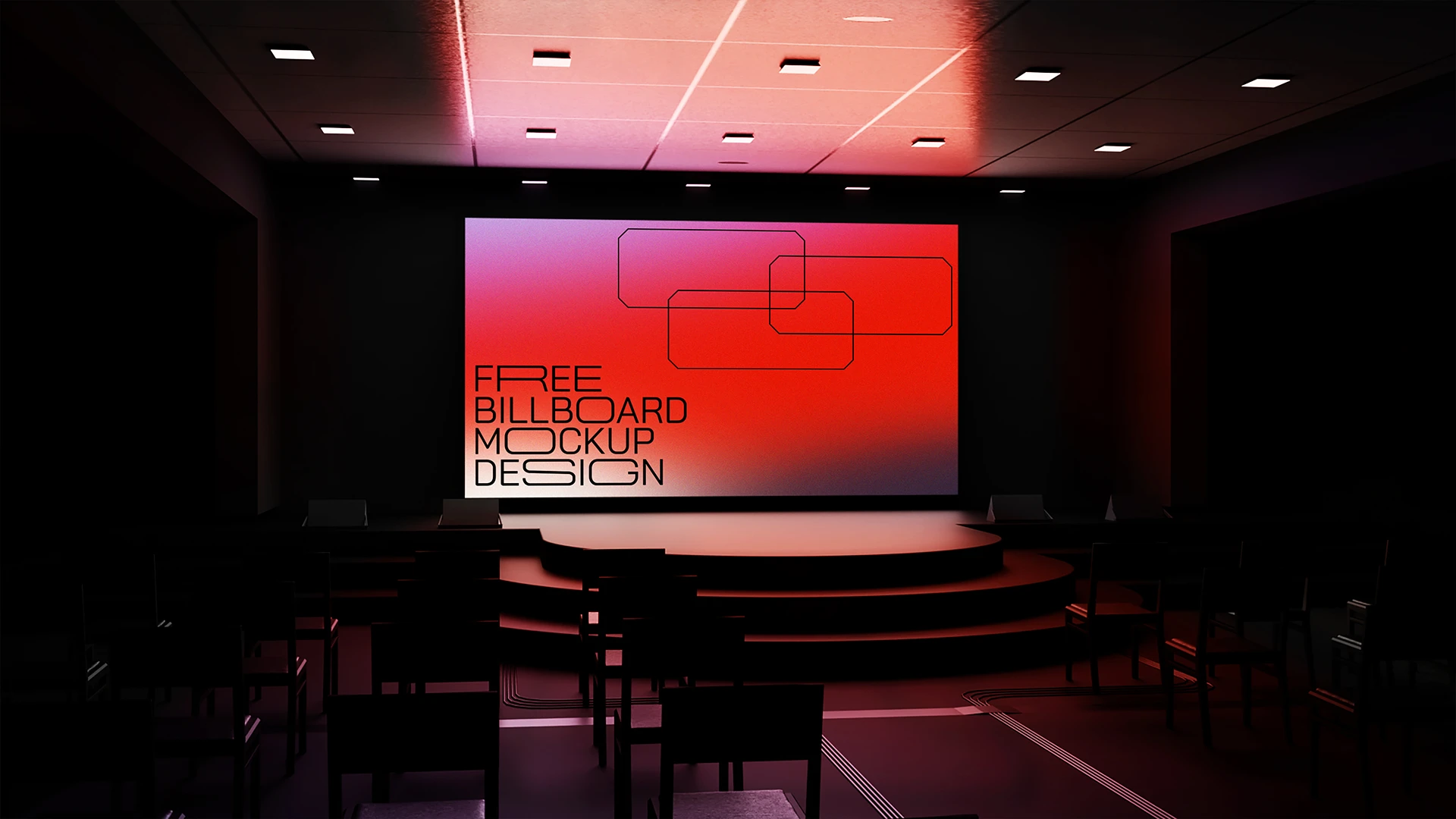 Auditorium LED Screen Mockup Free auditorium LED screen mockup