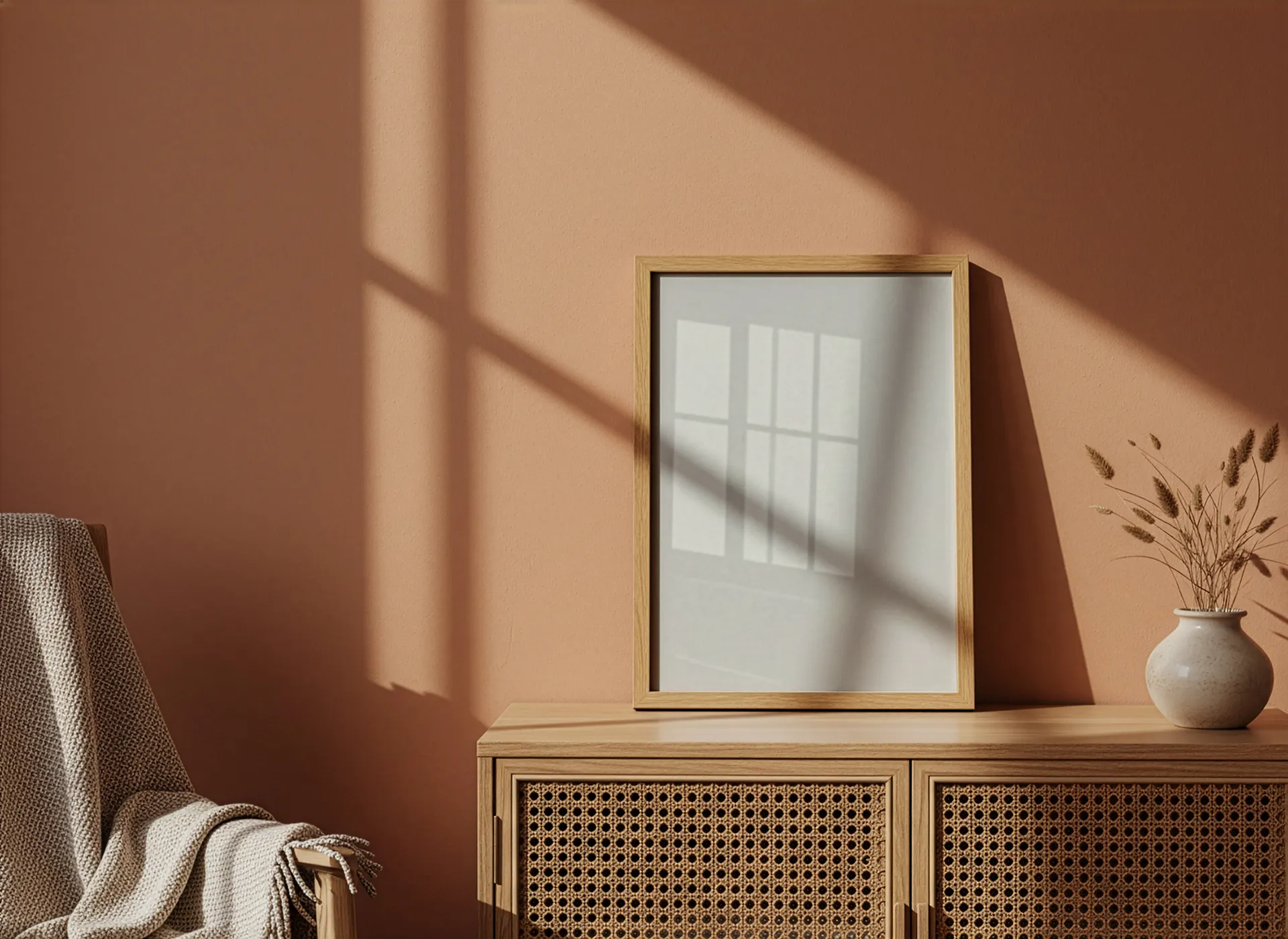 Modern-photo-frame-on-a-table-blank