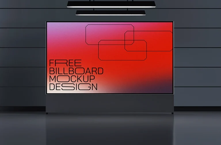 Modern billboard mockup screen preview