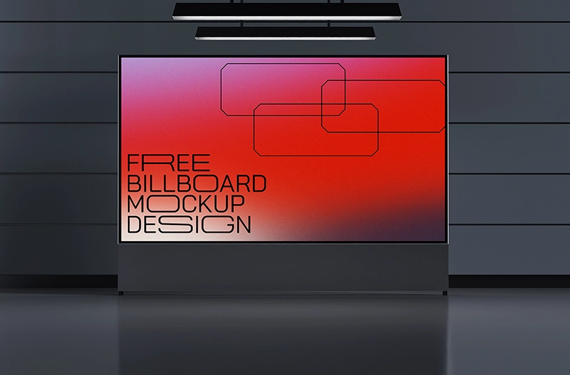 Modern billboard mockup screen preview