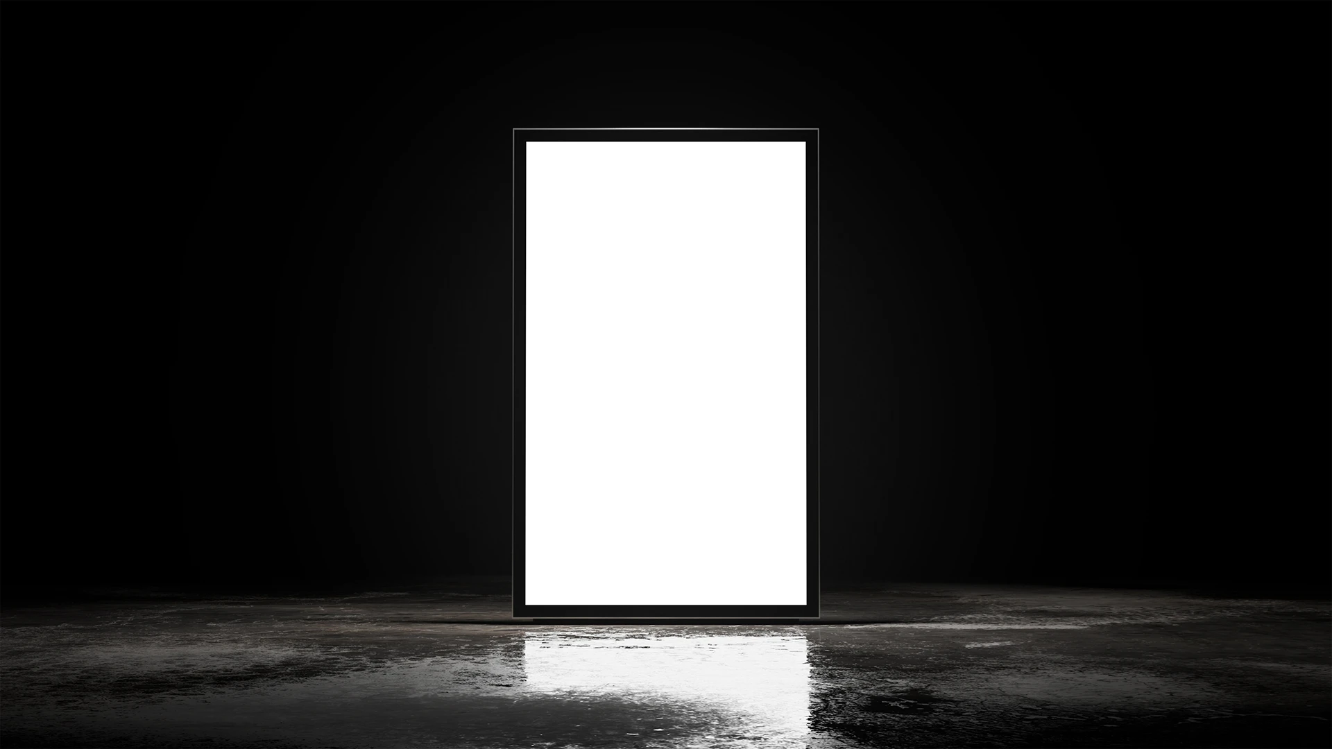 Blank modern poster display mockup