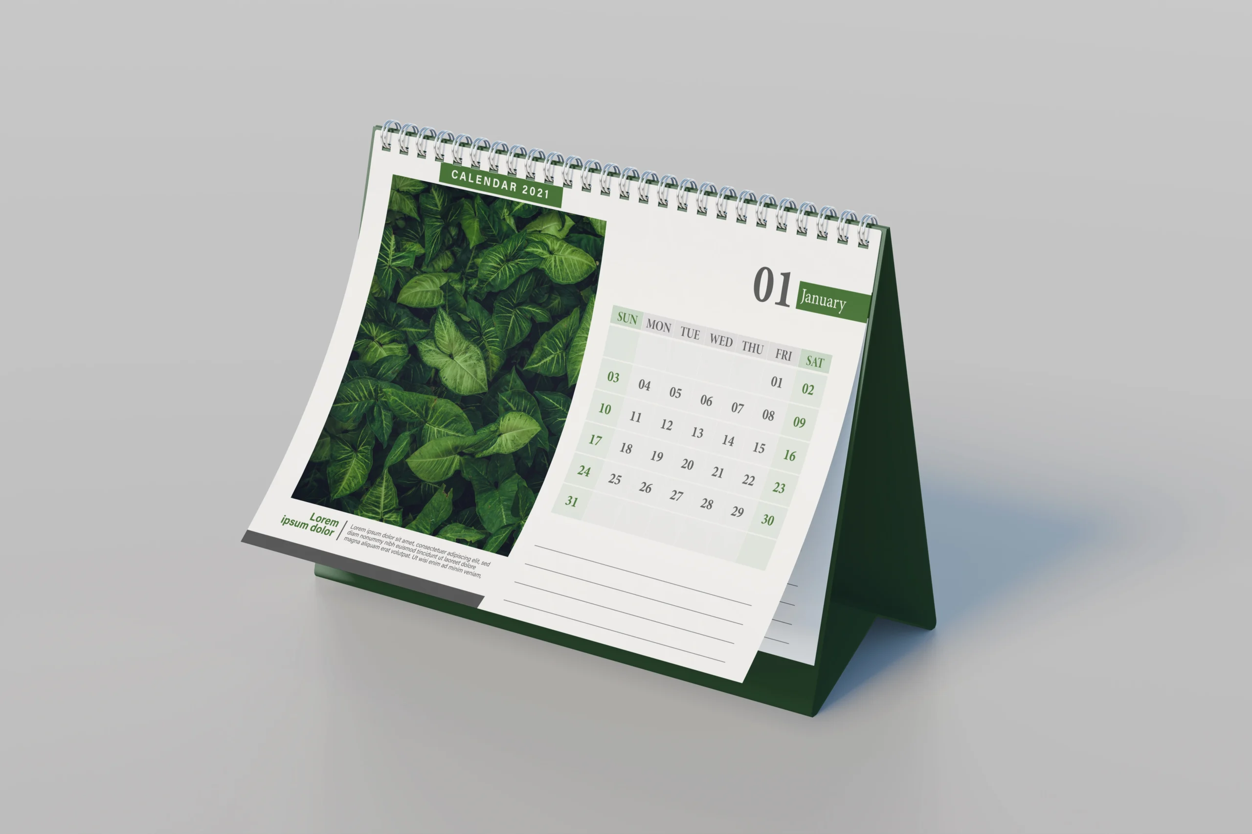 A5 Desktop Calendar Mockup With Design A5 desktop calendar mockup with design