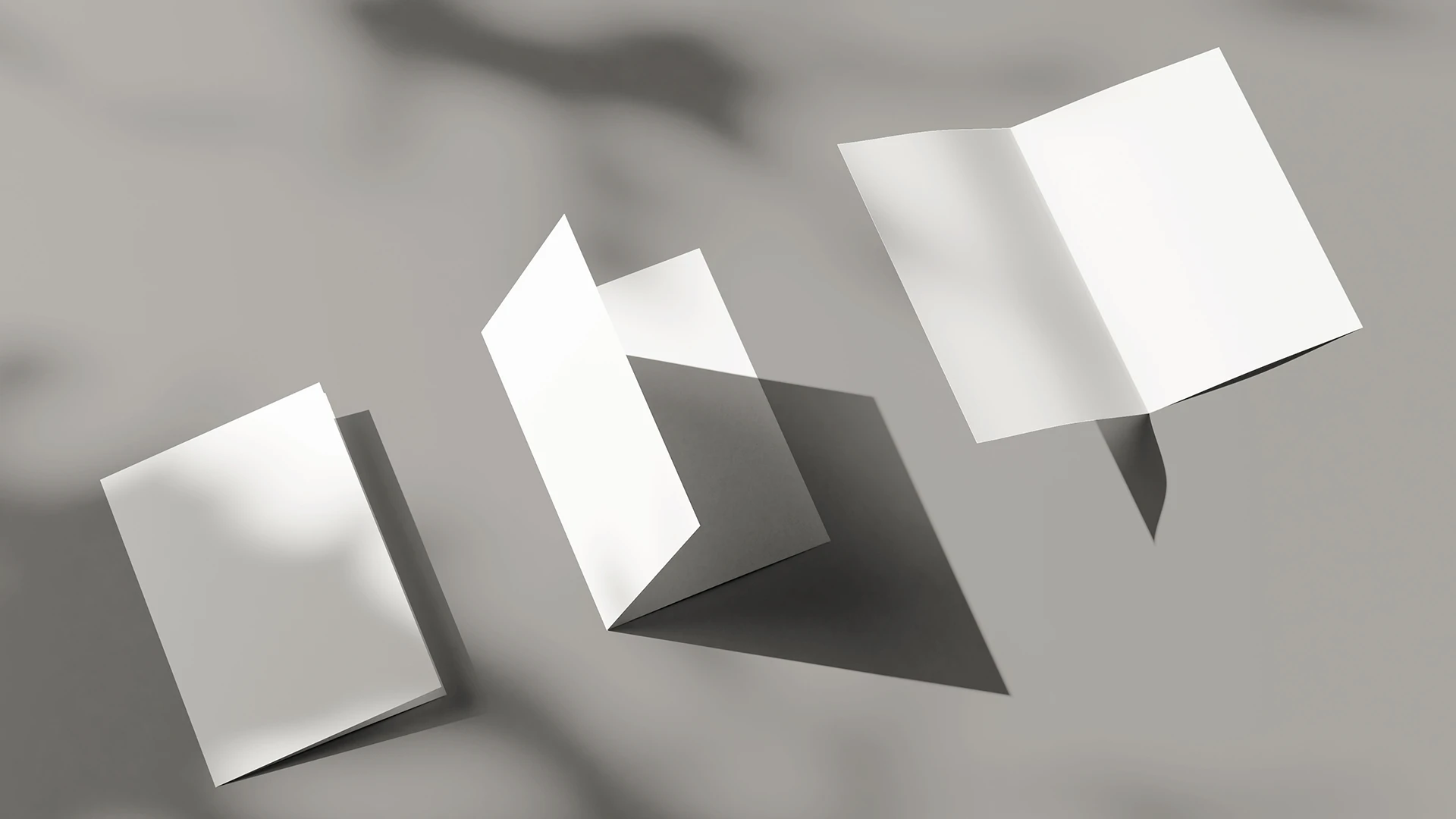 Blank A5 bi fold flyer mockup