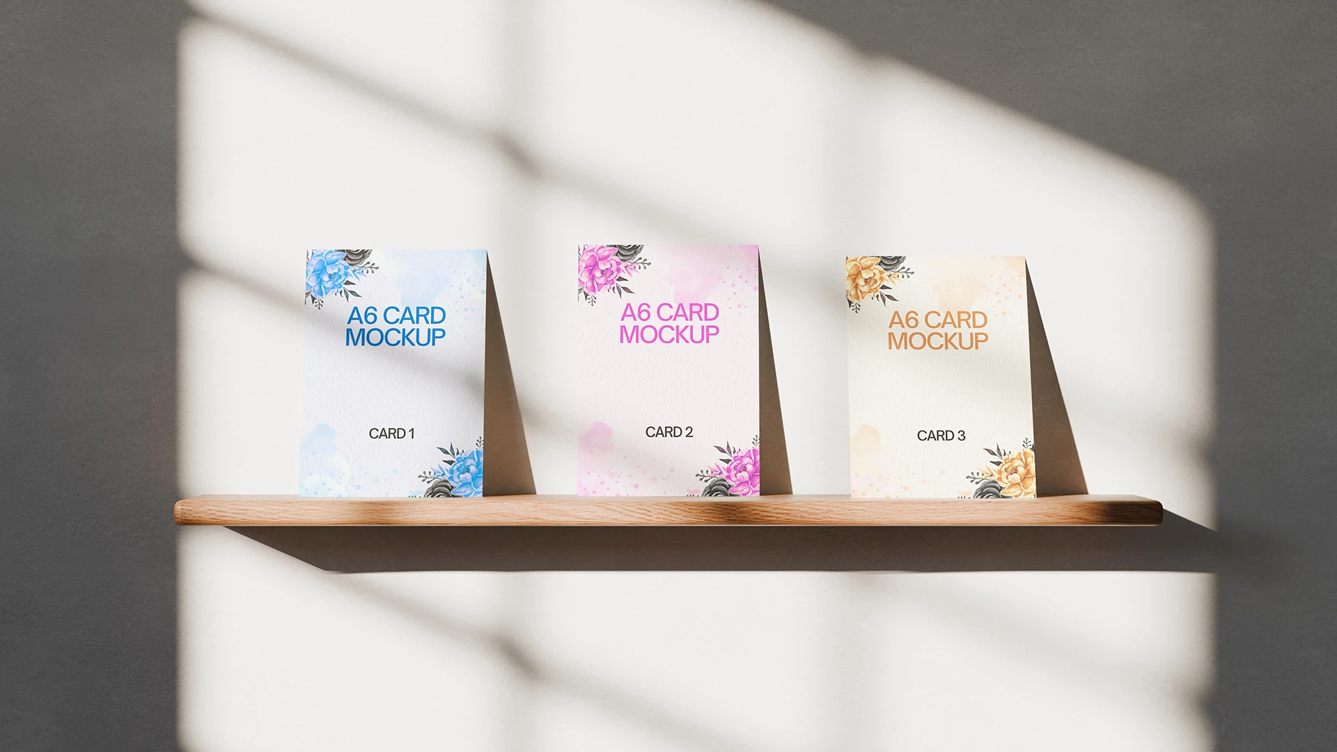 A6-greeting-card-mockup-on-a-wooden-shelf A6-greeting-card-mockup-on-a-wooden-shelf