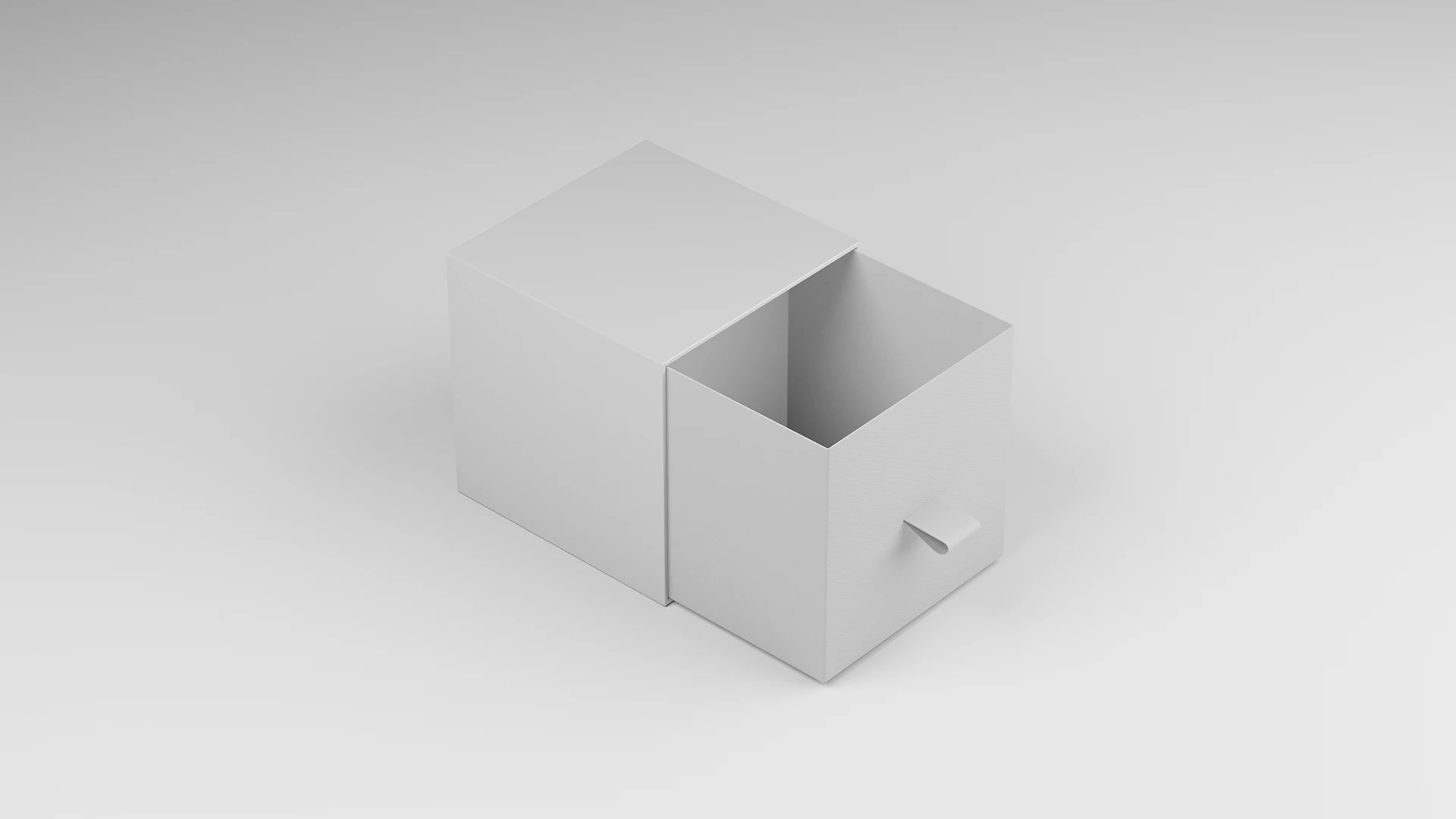 Blank slide box packaging mockup