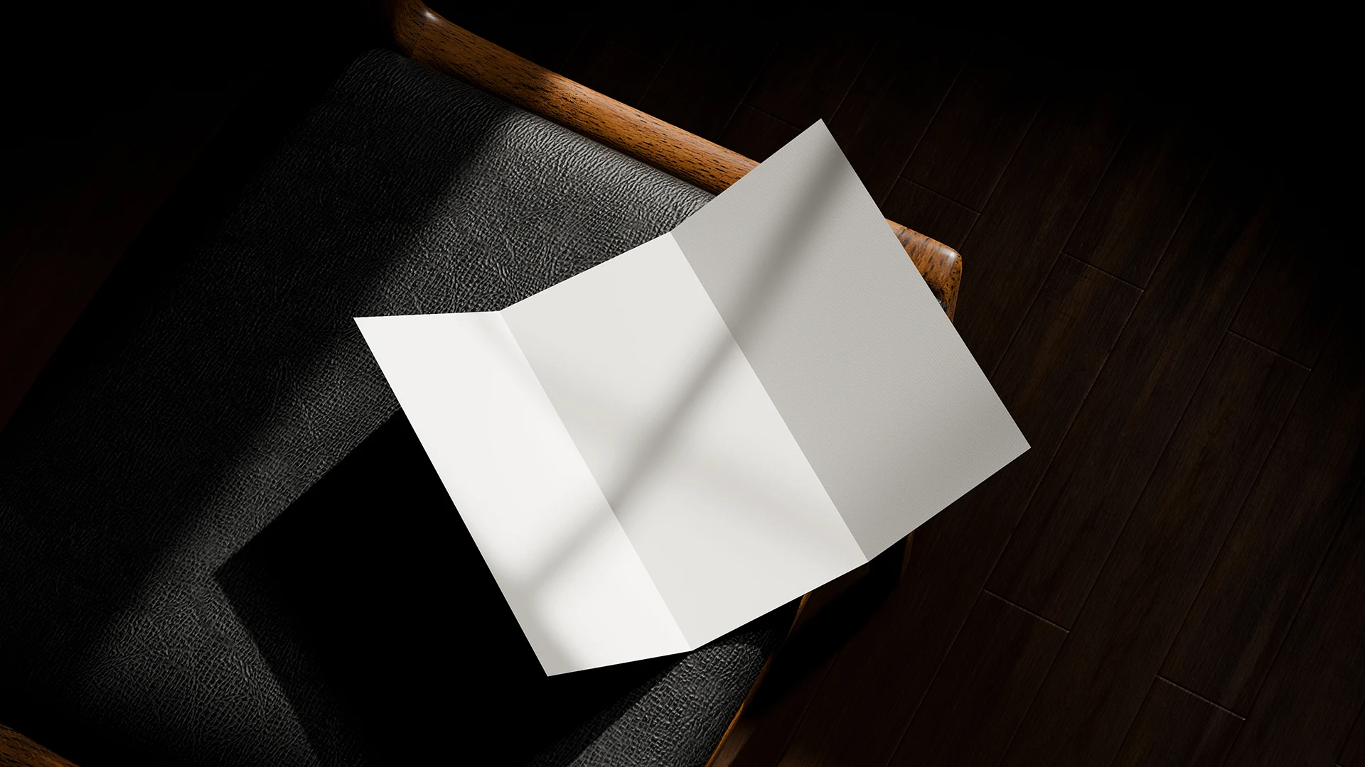 Blank DL tri fold flyer mockup
