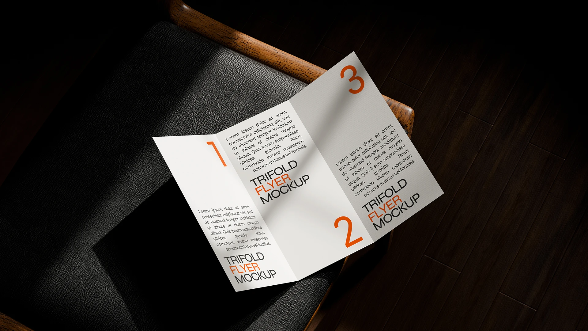 DL Tri Fold Flyer Mockup With Design DL tri fold flyer mockup with design