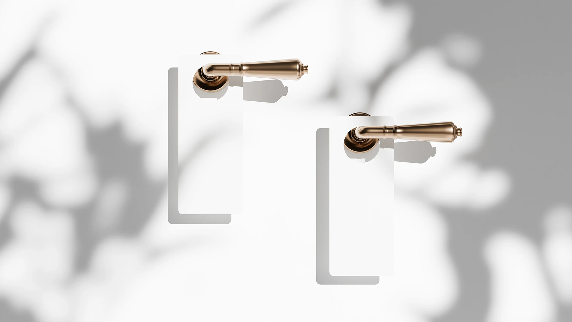 Blank luxury door hanger mockup