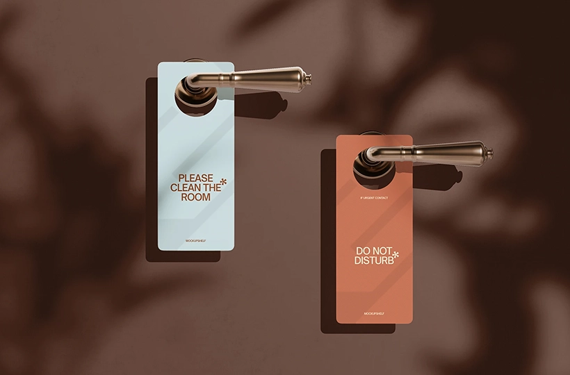 Luxury door hanger mockup preview