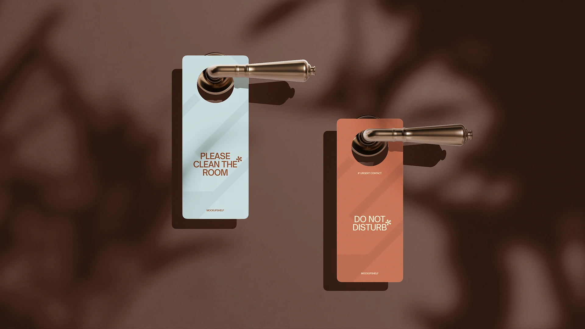 Luxury Door Hanger Mockup With Design Luxury door hanger mockup with design