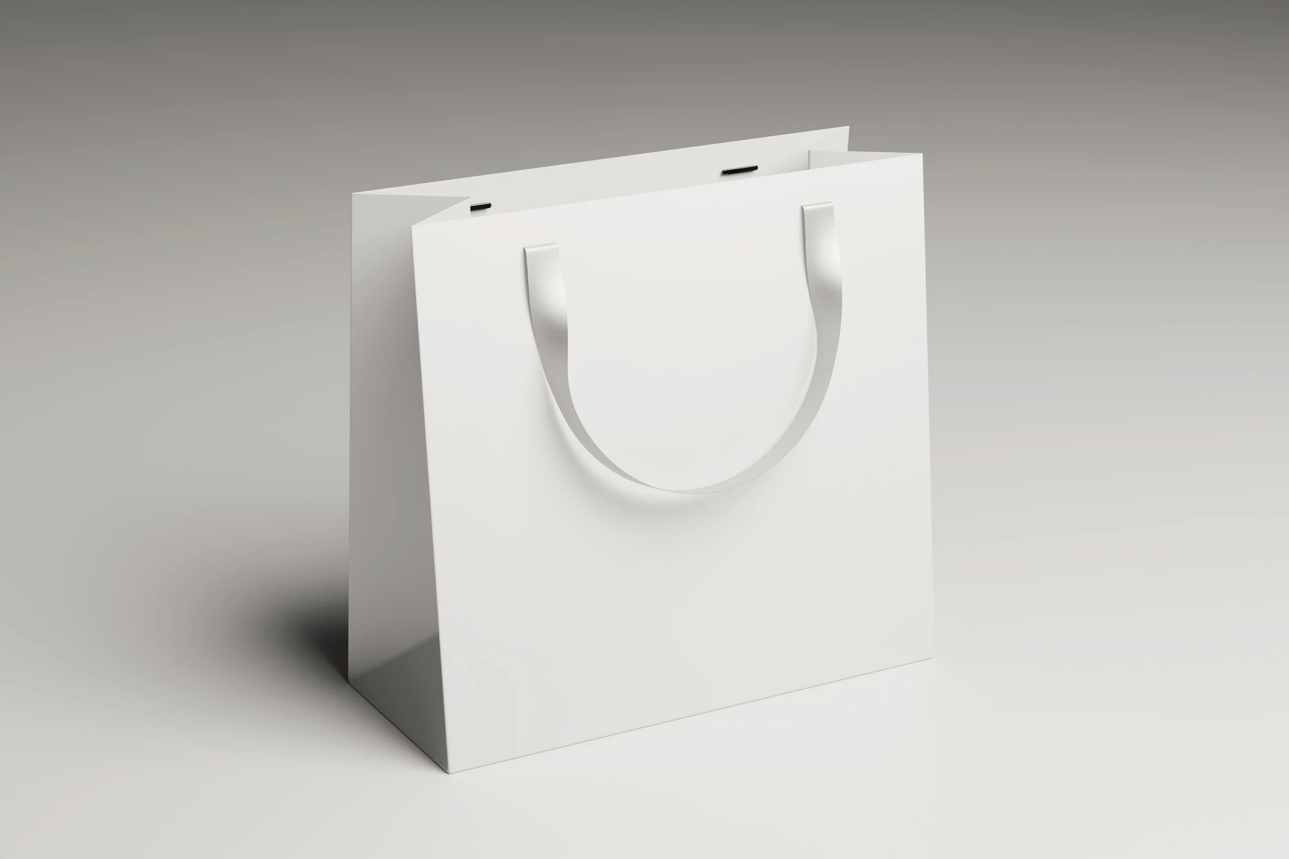 Blank premium paper shopping bag mockup