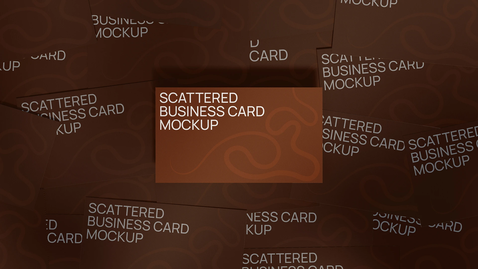 Scattered Business Card Mockup With Design Scattered business card mockup with branding design