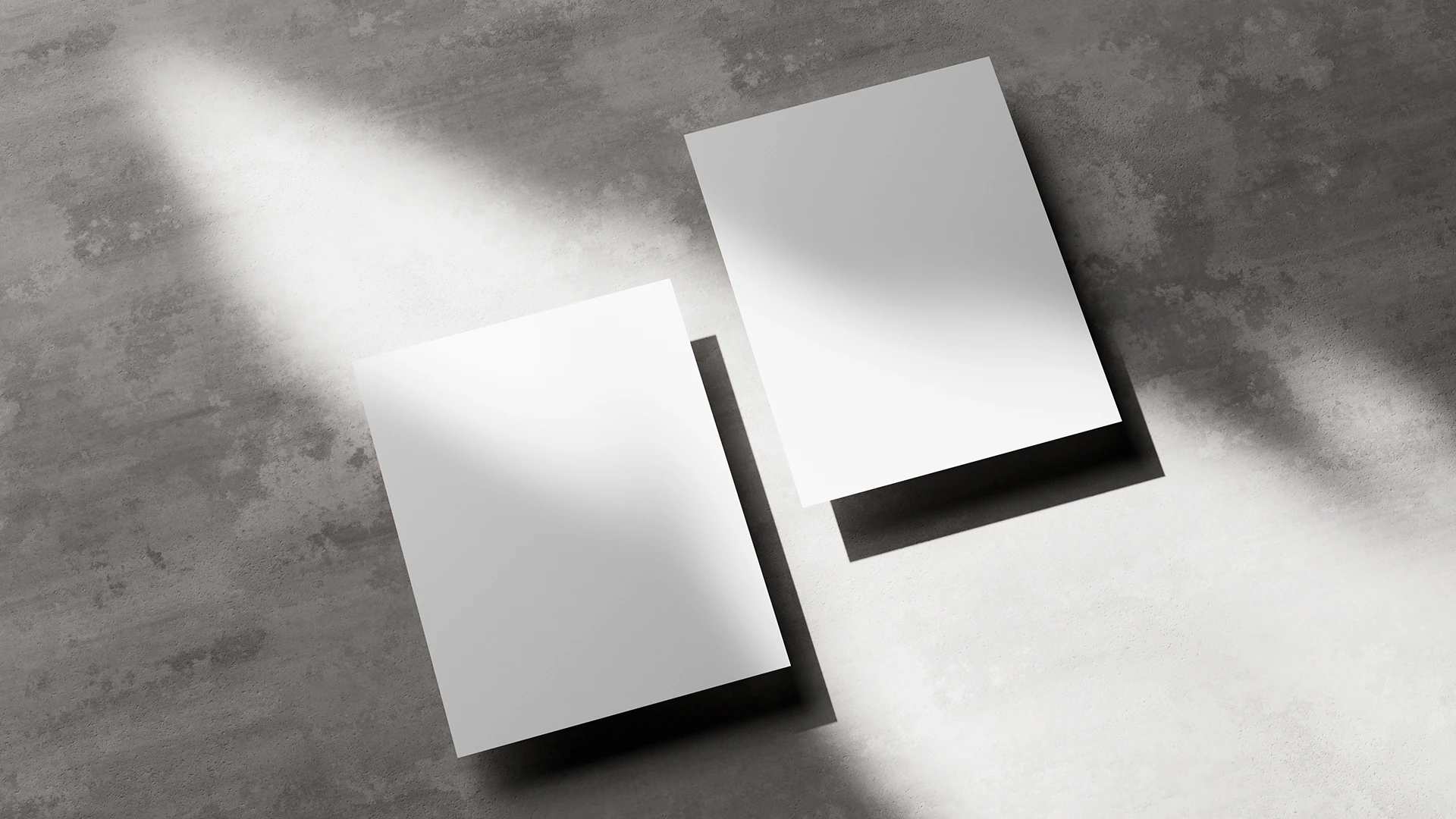Blank US Letter flyer mockup on a concrete surface