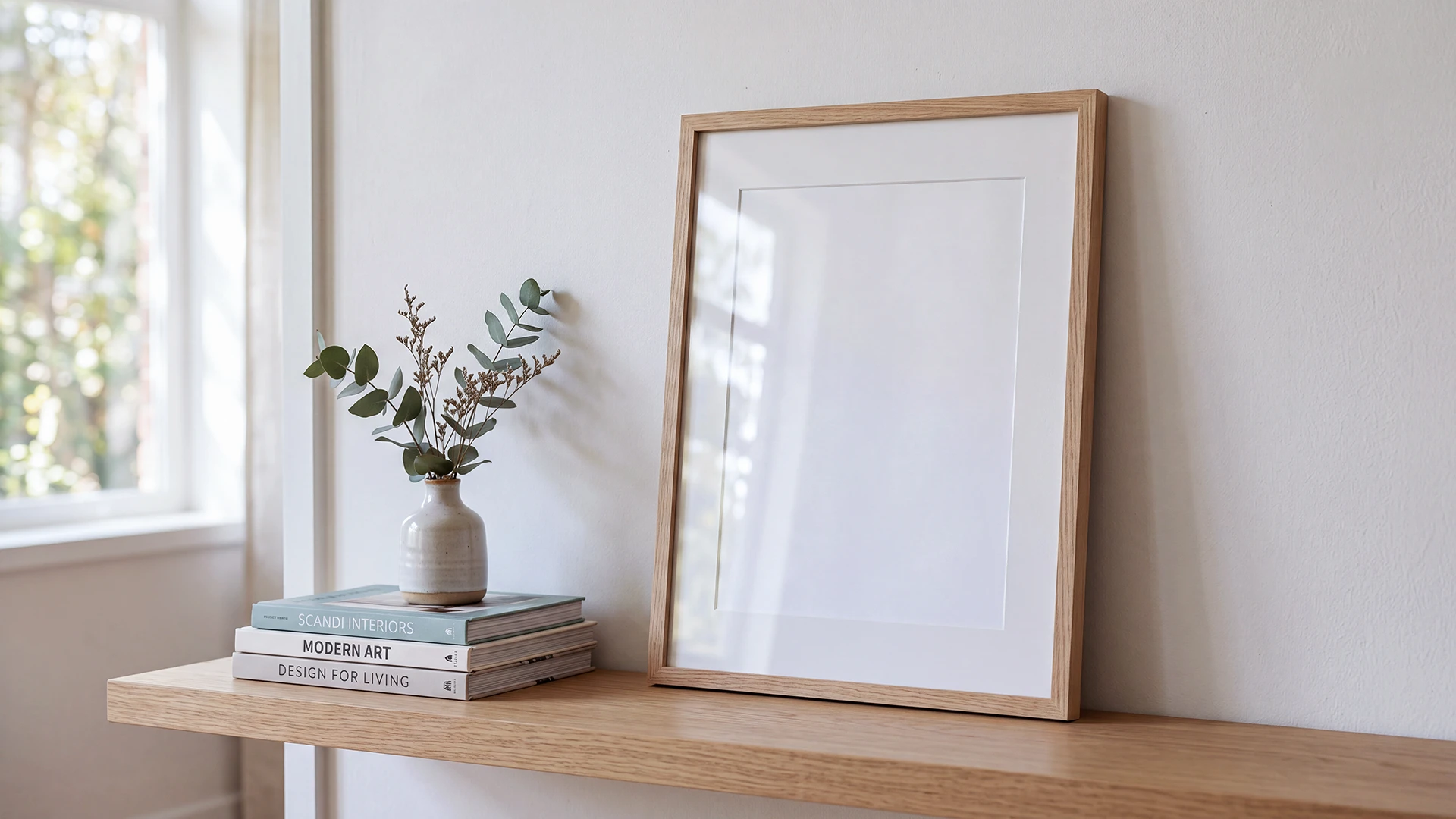 Blank A4 photo frame mockup preview