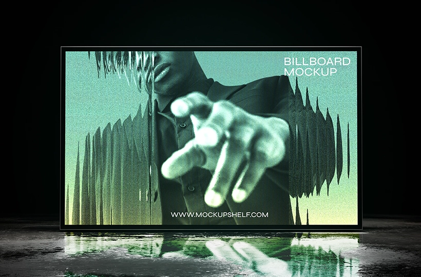 Modern display screen mockup preview