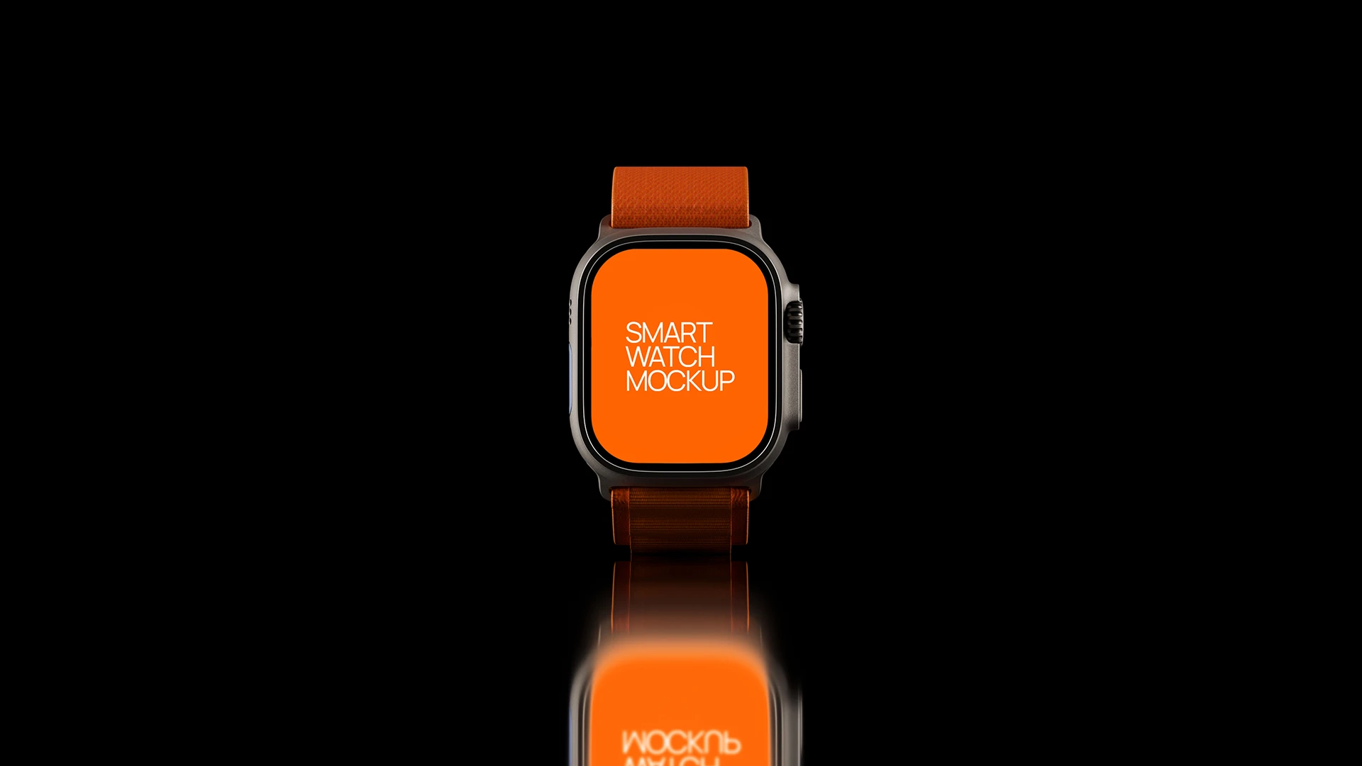 Smart Watch Mockup With Wearable Screen Design Smart watch mockup with wearable screen design