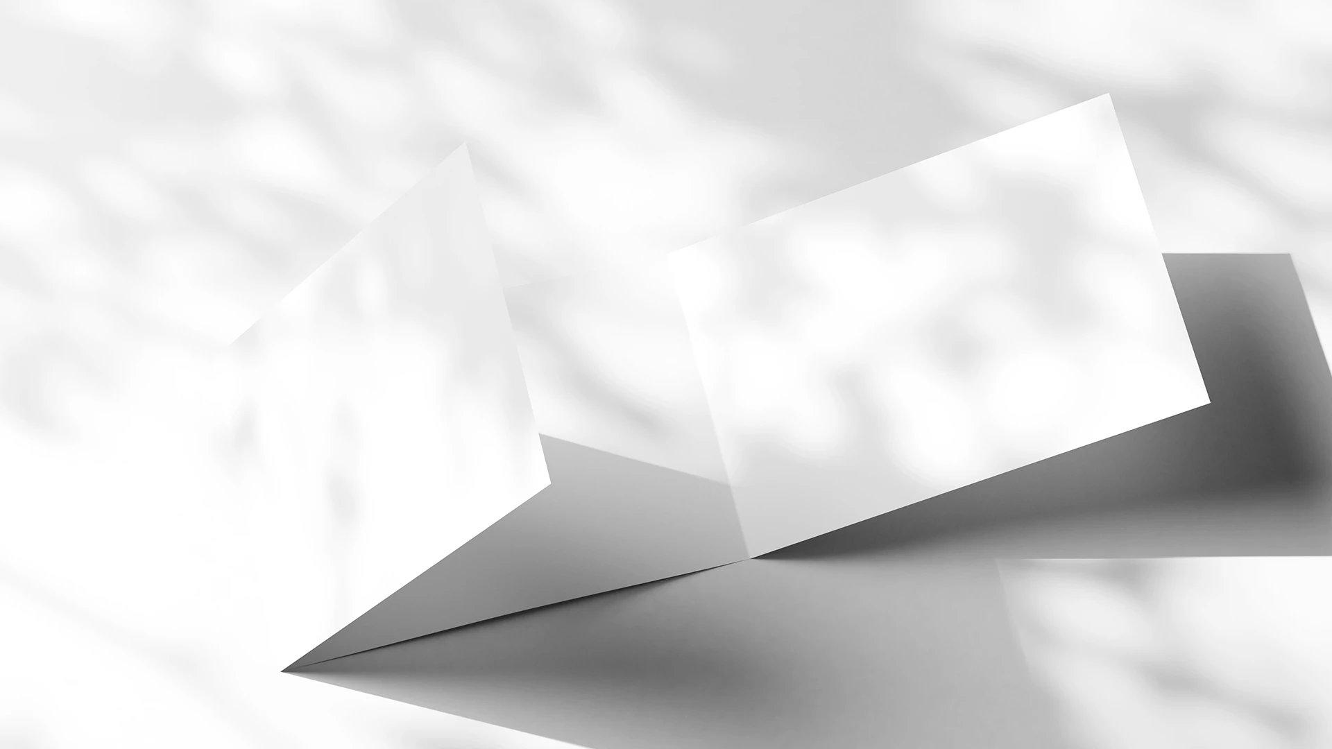 Blank A4 tri fold flyer mockup in landscape view