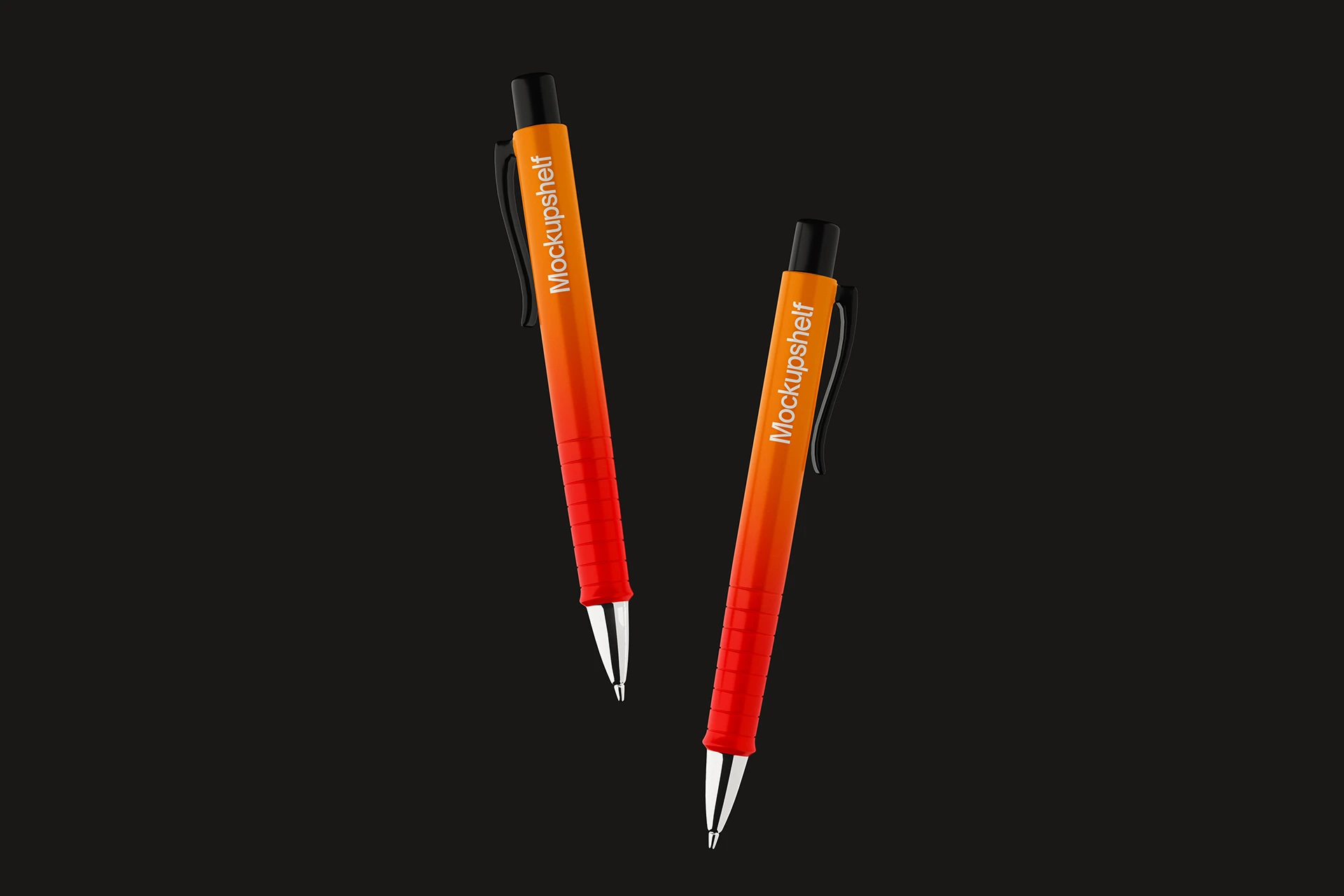 Two Pen Floating Mockup With Design Two pen floating mockup with design