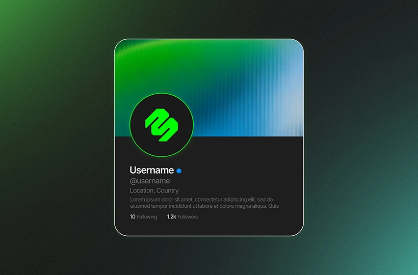 X Twitter profile card mockup preview