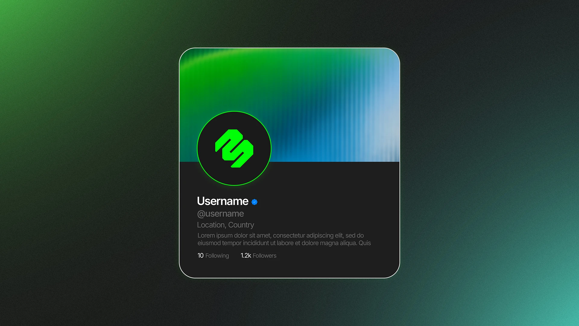 X Twitter Profile Card Mockup With Design X Twitter profile card mockup with design