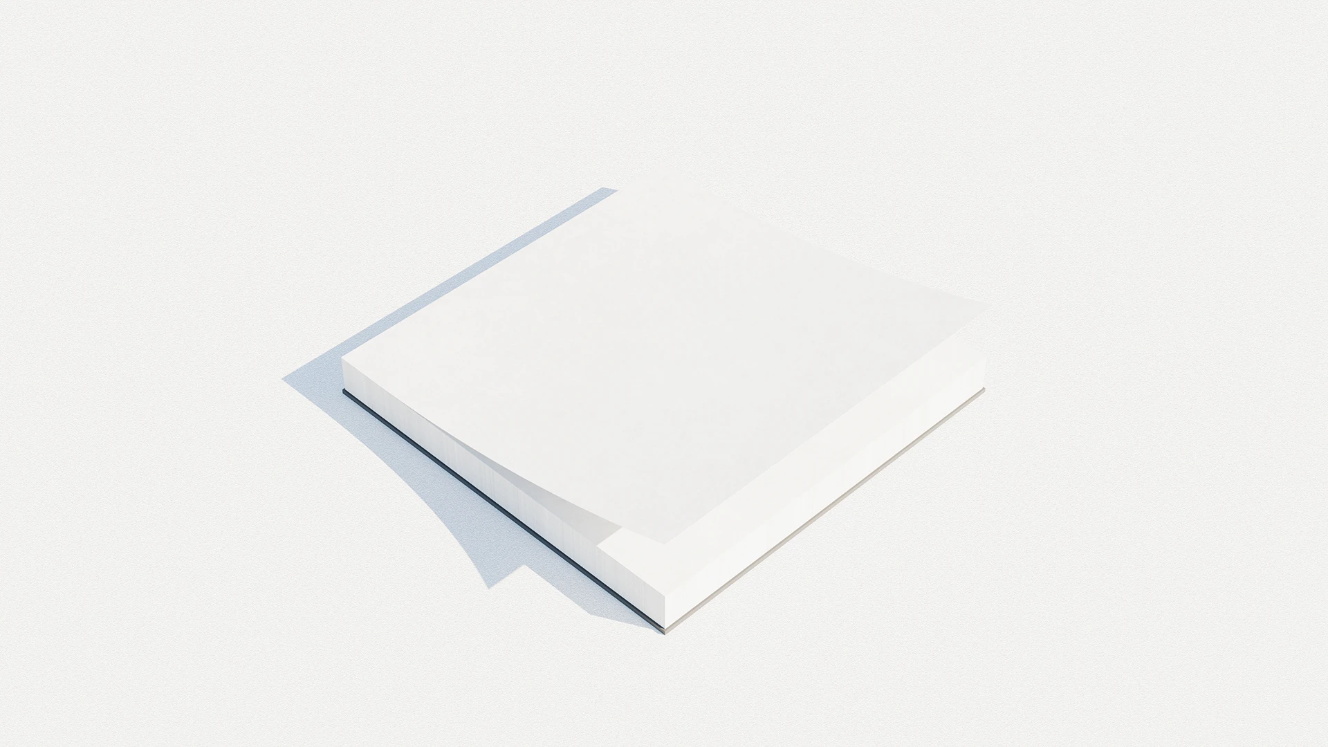 Blank square memo pad mockup