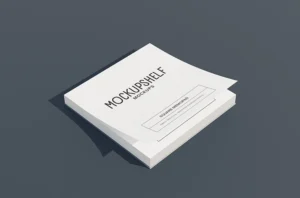 Square memo pad mockup preview